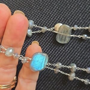 Labradorite Silver Necklace